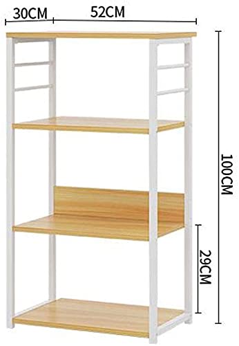 INDIAN DECOR XL566 Kitchen Rack Storage Shelf Microwave Stand Kitchen Storage Organisation Rack MultiLayer Wooden Landing Metal Microwave Oven Shelves for Kitchen Bathroom 80 30 100 cm - Image 3