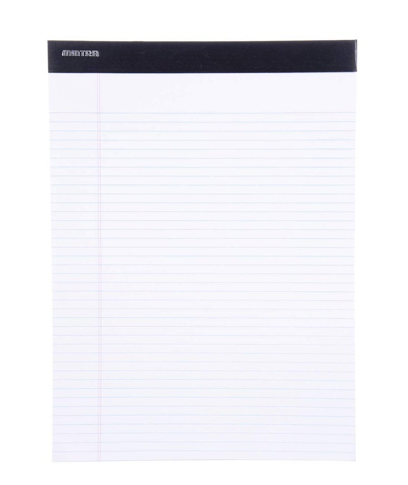 Mintra Office Legal Pads - ((BASIC WHITE 6pk, 8.5in x 11in, NARROW RULED)) - 50 Sheets per Notepad, Micro perforated Writing Pad, Notebook Paper for School, College, Office, Business - Image 4