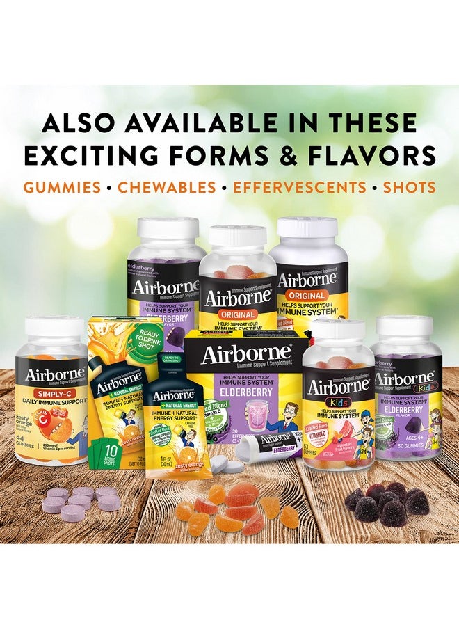 Airborne Vitamin C 1000Mg (Per Serving) Citrus Chewable Tablets (64 Count In A Box) Gluten Free Immune Support Supplement With Vitamins A C E Zinc Selenium Echinacea Ginger Antioxidants  - Image 5