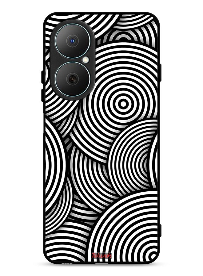 Tolwak Huawei Nova Y73 Protective Case Cover Circles Illusion Pattern