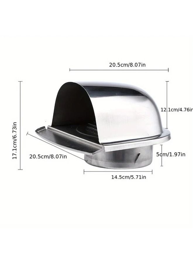 150mm Heavy Duty Stainless Steel U Shaped Wall Vent Cover Heat Resistant Anti Rat Rust Proof - Image 1
