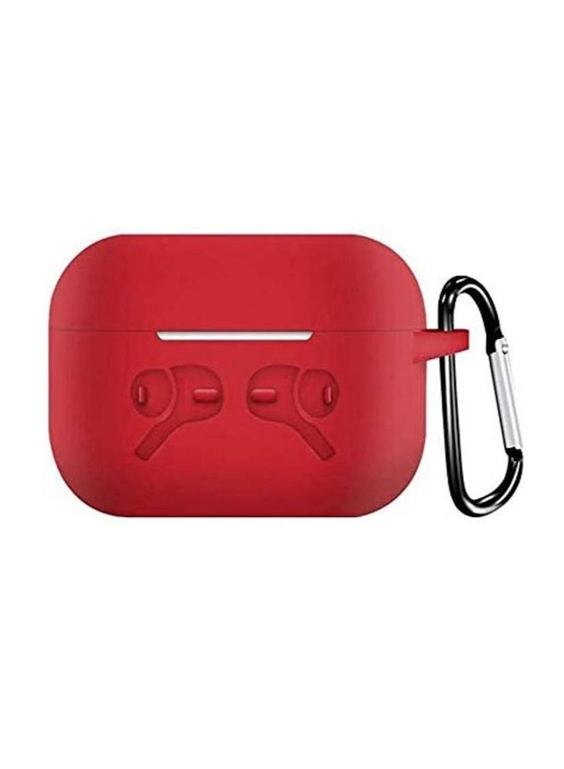 Protective Case for Apple AirPods Pro , with Keychain, Red - Image 2