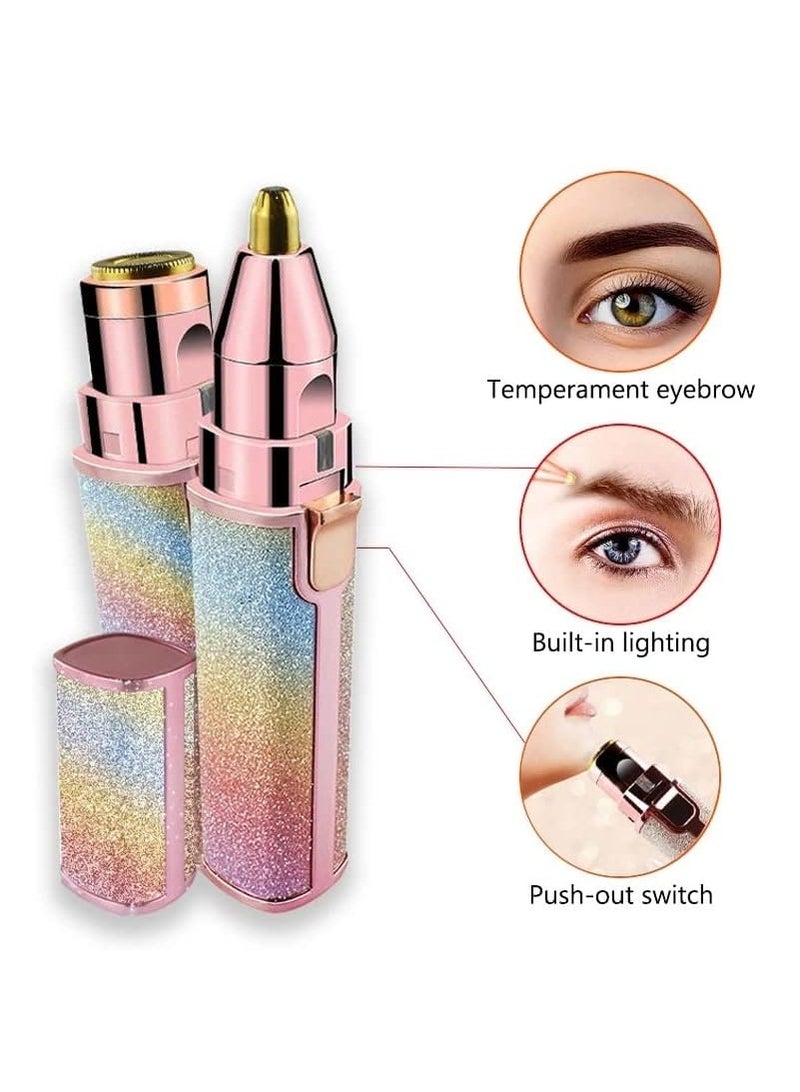 كيوومي ماكينة تشذيب الحواجب الكهربائية 2 في 1 USB ， مزيل شعر الوجه للنساء، ماكينة حلاقة الحواجب وإزالة الشعر بدون ألم  - Image 3