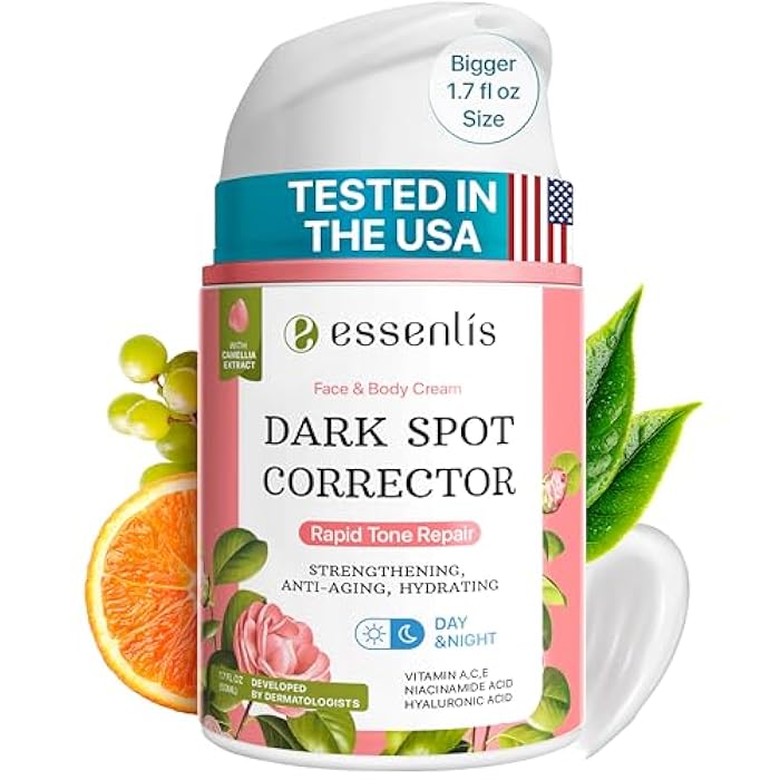 ESSENLIS Dark Spot Remover for Face, Body, Underarms, Armpit, Knees, Elbows, Sensitive Area, Promotes Anti-Aging Effect, Dark Spot Corrector for Women and Men (1,7 Fl Oz) - Image 1