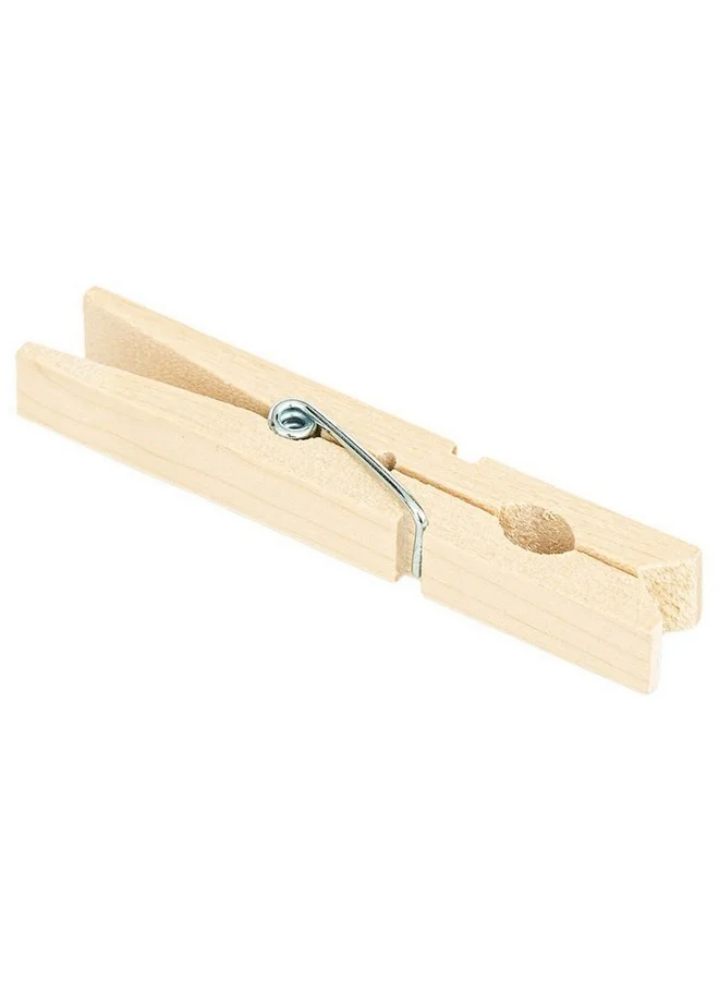 Five Simply Smart 96-Piece Durable Wooden Clothespin Natural 1.4 x 1.2 x 7.2 cm 202417