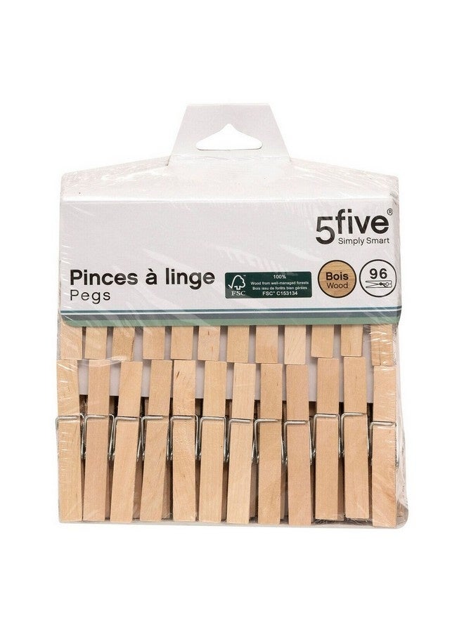 حامل ماكينة تحضير مجموعة طقم مكونه من 96 قطعة من مشابك الغسيل الخشبية المتينة الطبيعي 1.4 × 1.2 × 7.2 سم 202417 - Image 2