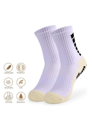 3Pair Men's Soccer Socks Anti Slip Non Slip Grip Pads for Football Basketball Sports Grip Socks - view 2