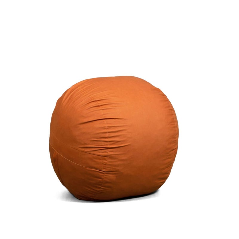 Big Joe Fuf Medium Foam Filled Bean Bag Chair with Removable Cover Collegiate Burnt Orange Lenox Durable Woven Polyester 3 feet Big