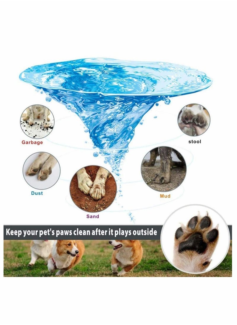 Y&D Dog Paw Cleaner Protable Pet Cleaning Brush with Towel for Dogs Cats Massage Grooming Dirty Claws (Purple) Massager Soft Silicone  - Image 4