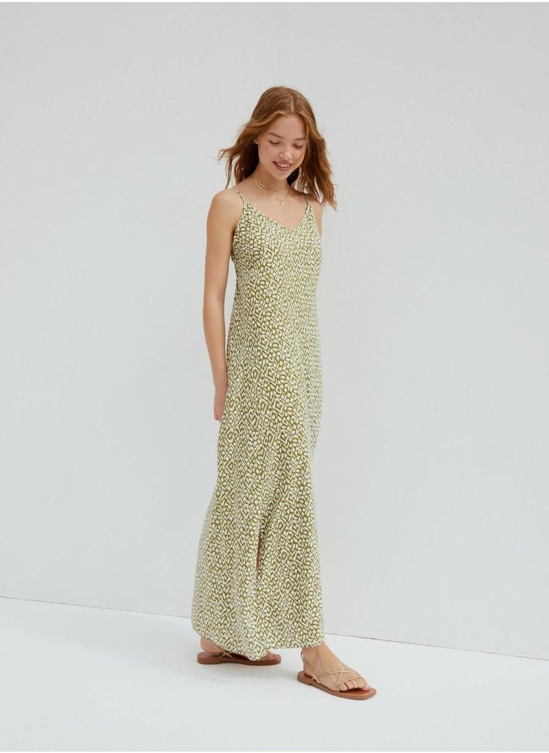 MANGO - Youth Geometric Print Maxi Dress - Image 1
