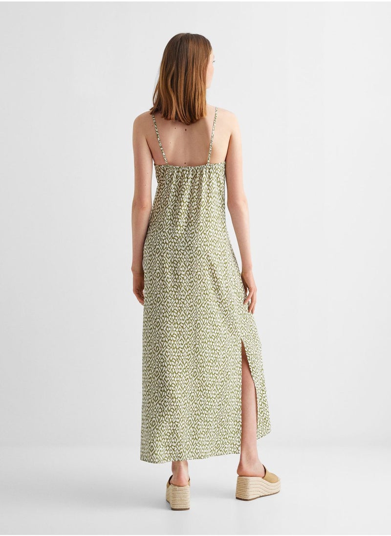 MANGO - Youth Geometric Print Maxi Dress - Image 1