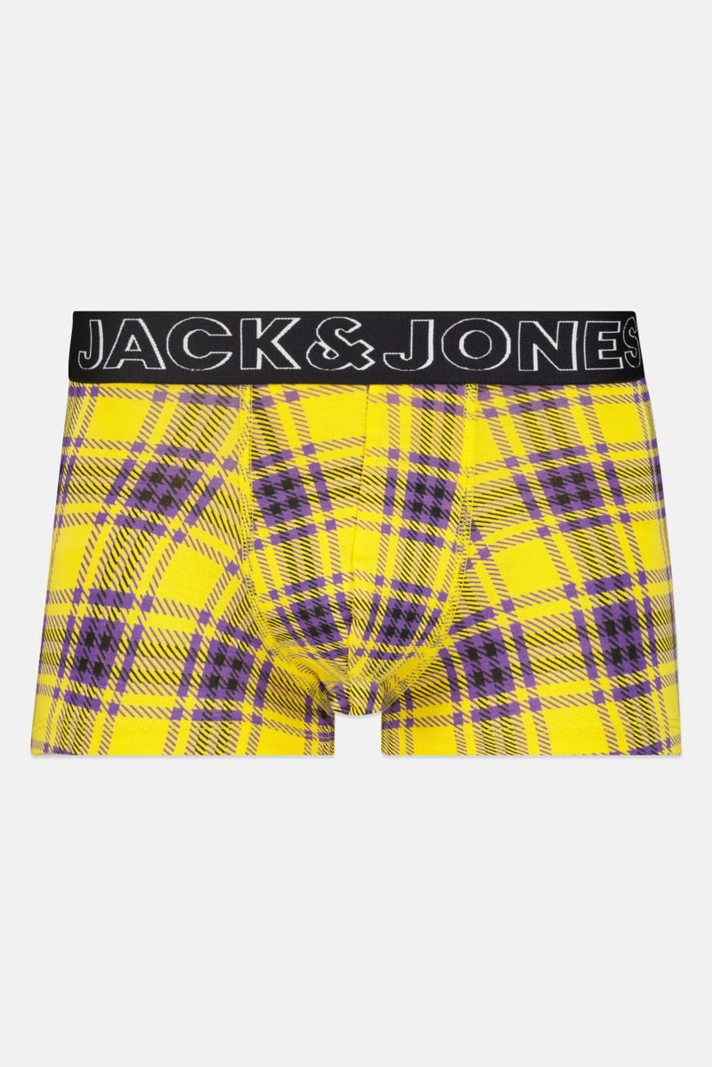 Jack Jones Men 1 Piece Checkered Trunks, Multicolor  - Image 1