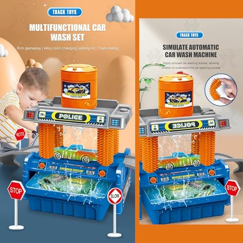 Lefan Color Changing Car Wash Toy – Interactive Vehicle Playset with Water Play & Pretend Car Wash Station – Fun Bath & Outdoor Toys for 3 4 5 6 7 8 Years Kids Boys Girls- Color May Vary - Image 2