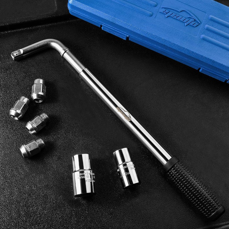 EPAuto Telescoping Lug Wrench, Wheel Wrench with CR-V Sockets (17/19, 21/22mm) - Image 4