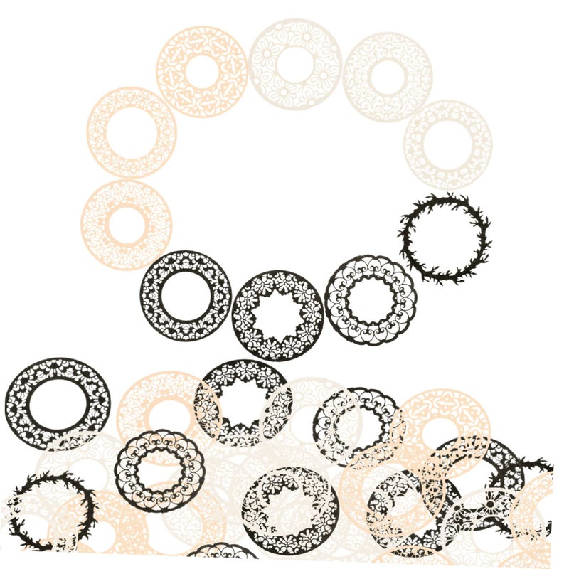 Uonlytech 40 Sheets Lace Scrapbook Paper Delicate Hollow DIY Craft Supplies - Image 2