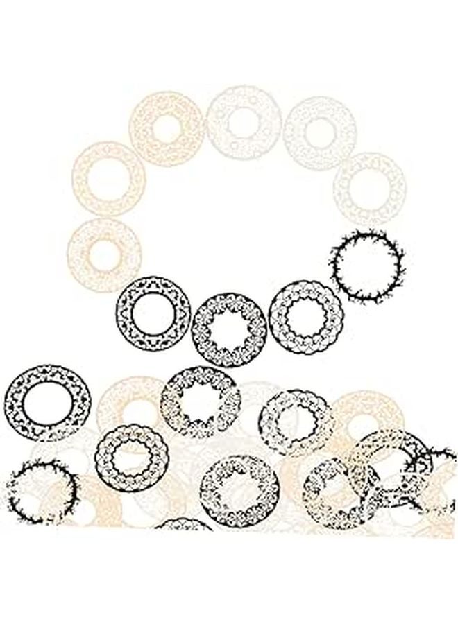 Uonlytech 40 Sheets Lace Scrapbook Paper Delicate Hollow DIY Craft Supplies - Image 1