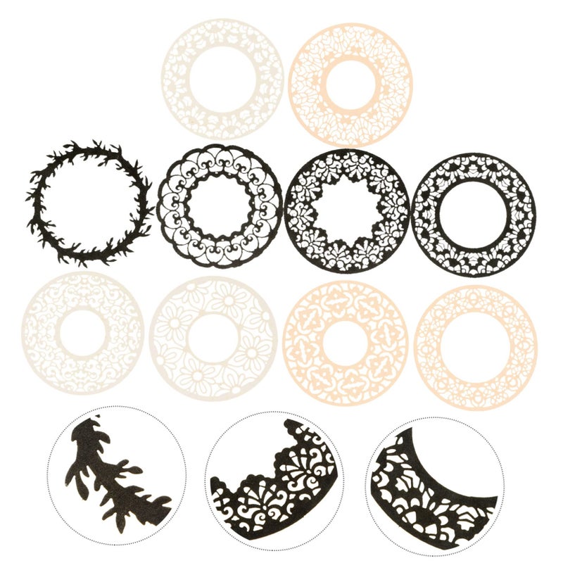 Uonlytech 40 Sheets Lace Scrapbook Paper Delicate Hollow DIY Craft Supplies - Image 5