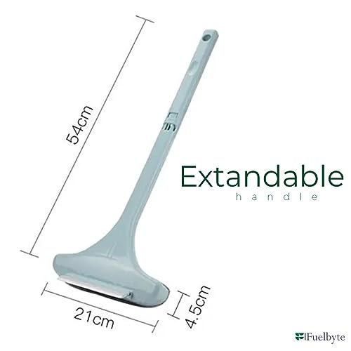 Fuelbyte 2 in 1 Window Mesh Brush with Long Handle Cleaning Wiper Window Glass Tools Mesh for Cleaner Mirror Cleaner Wiper Mosquito Net Brush - Image 2
