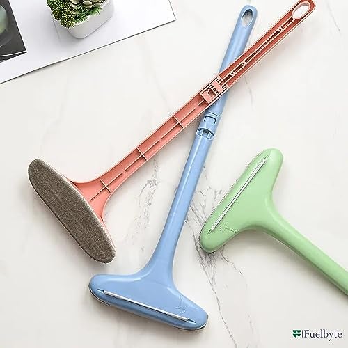 Fuelbyte 2 in 1 Window Mesh Brush with Long Handle Cleaning Wiper Window Glass Tools Mesh for Cleaner Mirror Cleaner Wiper Mosquito Net Brush - Image 3