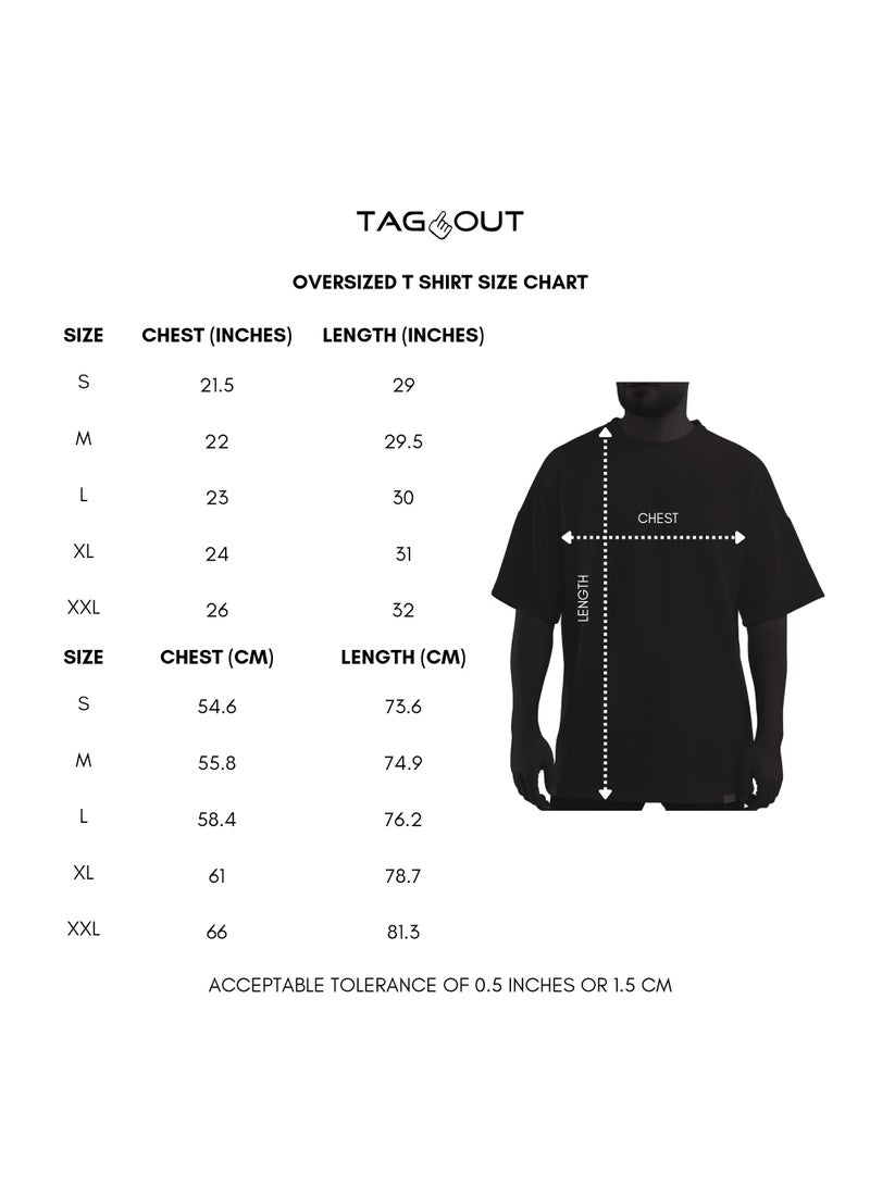 TAG OUT Unisex Summer Oversized Loose T-shirt Drop Shoulder Boxy Fit  - Image 4