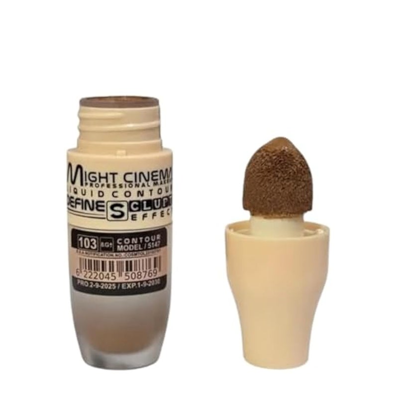 High Pigment Weightless Liquid Bronzer & Contour, Effortlessly Blendable, Lightweight Velvet Finish, Long Lasting Color shade 104