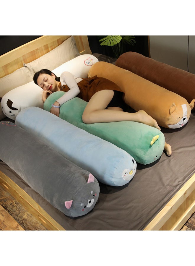 Doll For Girls Sleeping Detachable And Washable Clip Legs Boys Pillow Doll Bed Doll Large Long Adult Doll-Specification: About 60cm Long  (diameter About 18cm)-Colour:Gray Husky - Image 2
