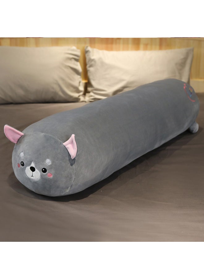 Doll For Girls Sleeping Detachable And Washable Clip Legs Boys Pillow Doll Bed Doll Large Long Adult Doll-Specification: About 60cm Long  (diameter About 18cm)-Colour:Gray Husky - Image 1