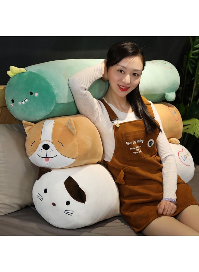 Doll For Girls Sleeping Detachable And Washable Clip Legs Boys Pillow Doll Bed Doll Large Long Adult Doll-Specification: About 60cm Long  (diameter About 18cm)-Colour:Gray Husky - Image 5