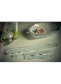 Mont Bleu Mont Bleu Professional Set of 3 Czech Glass Nail Files - Genuine Czech Tempered Glass - Handmade gift set - Washable Double Sided nail file - Etched nail files - Crystal nail file for natural nails  - Image 4