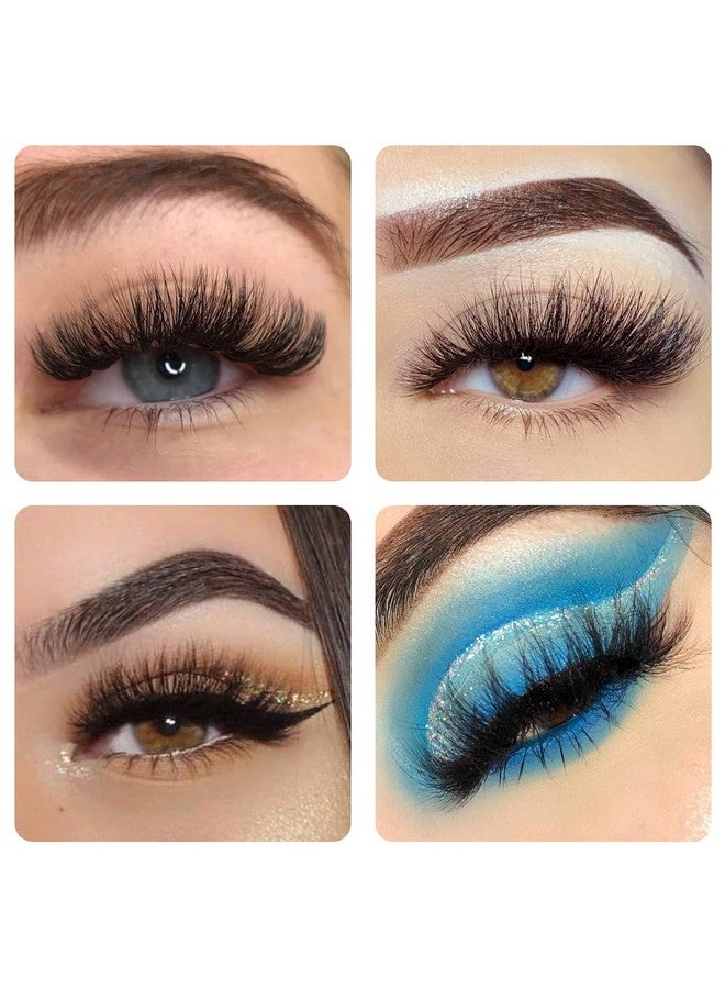 Kiromiro Mink Lashes Fluffy Faux Mink Eyelashes Wispy 20mm Long D Curl Lashes Russian Cat Eye Strip Lashes Extensions Fluffy Eyelashes Pack 20 Pairs - Image 4