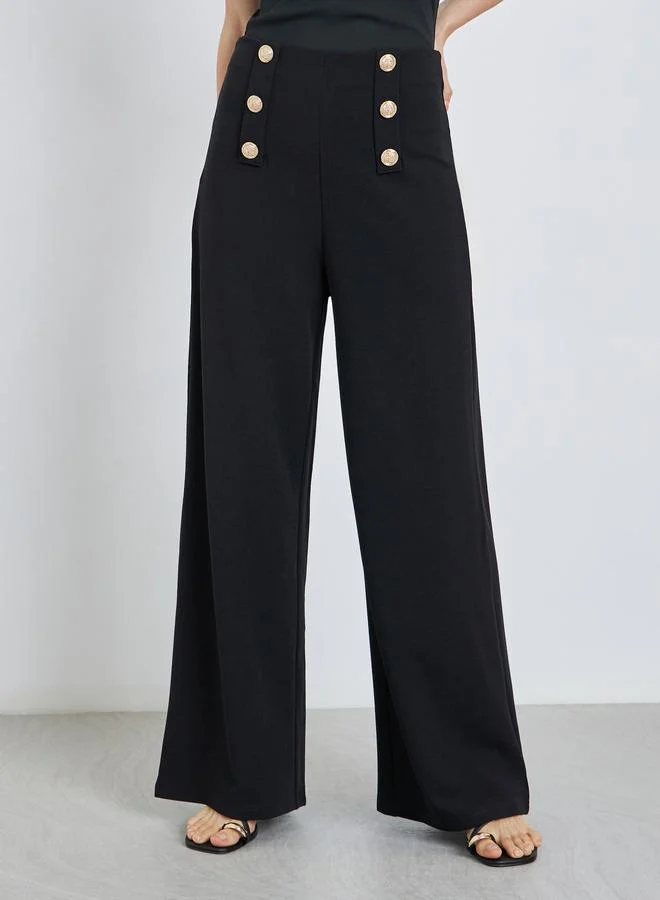 تايك تو Take Two Women High Rise Button Detail Pants