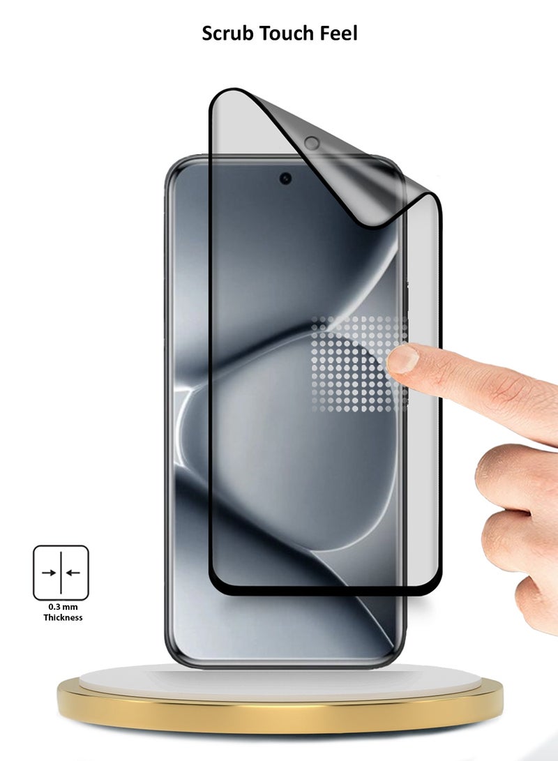 Wtech Xiaomi Redmi Note 15 Pro+ 5G 2025 Premium Nano Ceramic Full Glue Full Cover Matte Flexible Screen Protector (MSCNMN) - Clear/Black - Image 4