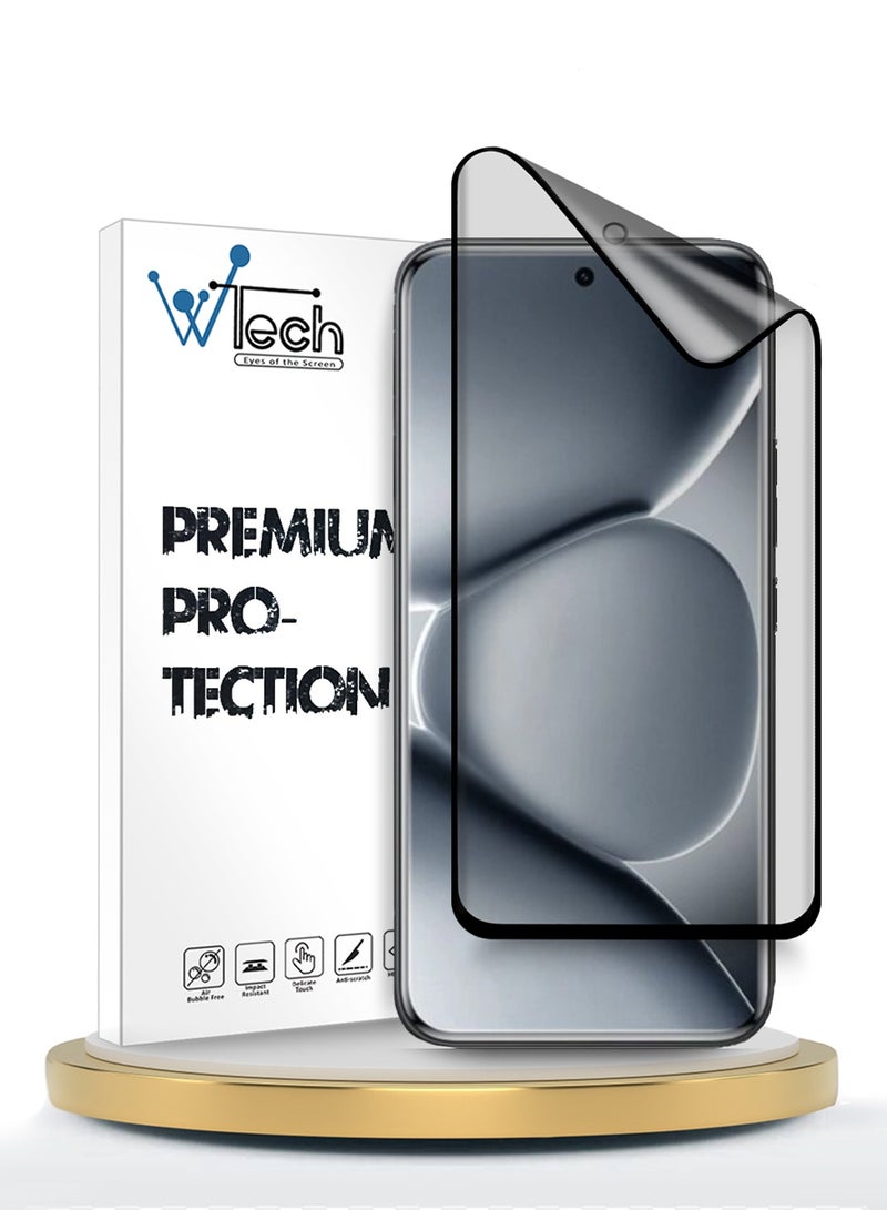 Wtech Xiaomi Redmi Note 15 Pro+ 5G 2025 Premium Nano Ceramic Full Glue Full Cover Matte Flexible Screen Protector (MSCNMN) - Clear/Black - Image 1