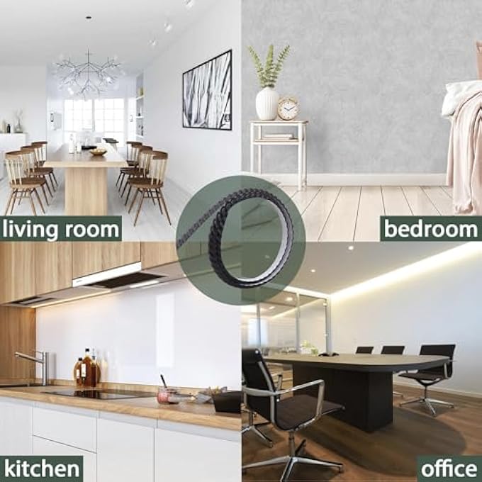 BLACK MOLDING TRIM, PEEL AND STICK SELF-ADHESIVE DESIGN, HOME DECOR ON THE CABINET MIRROR FRAME WALL EDGE, 0.59" W X 196" L - Image 3