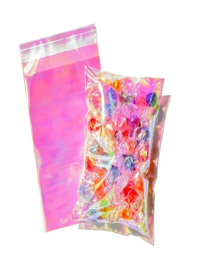 Cherodada 5x7 Inch Cookie Bags with Seals, Iridescent Self Adhesive Sealing Cellophane Brownie Wrappers Bags, Holographic Individual Treat Plastic Bag for Gift, Baking, Snack Packaging (100 Pcs) - Image 1
