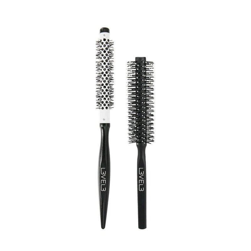 L3 Round Brush Set  Professional and Lightweight Design  Hair Stylist and Hair Dresses  Heat Resistant  Level Three Hair Brush  2pc