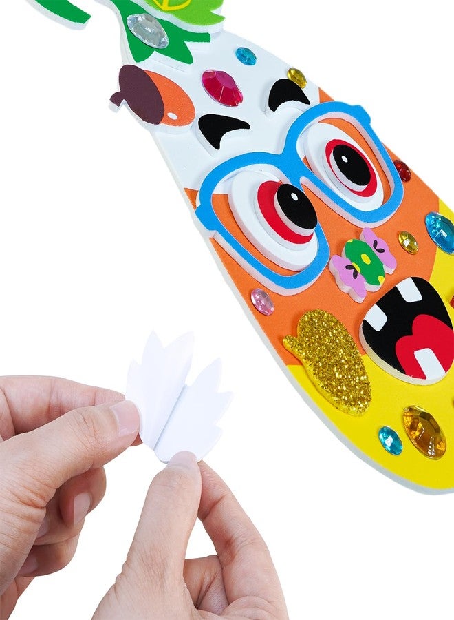 Winlyn 24 Sets Halloween Craft Kits for Kids Goofy Candy Corn Foam Individual Craft Kits Fall Arts and Crafts Autumn Foam Stickers for Kids Thanksgiving Halloween Home Classroom Activities Party Favor - Image 3