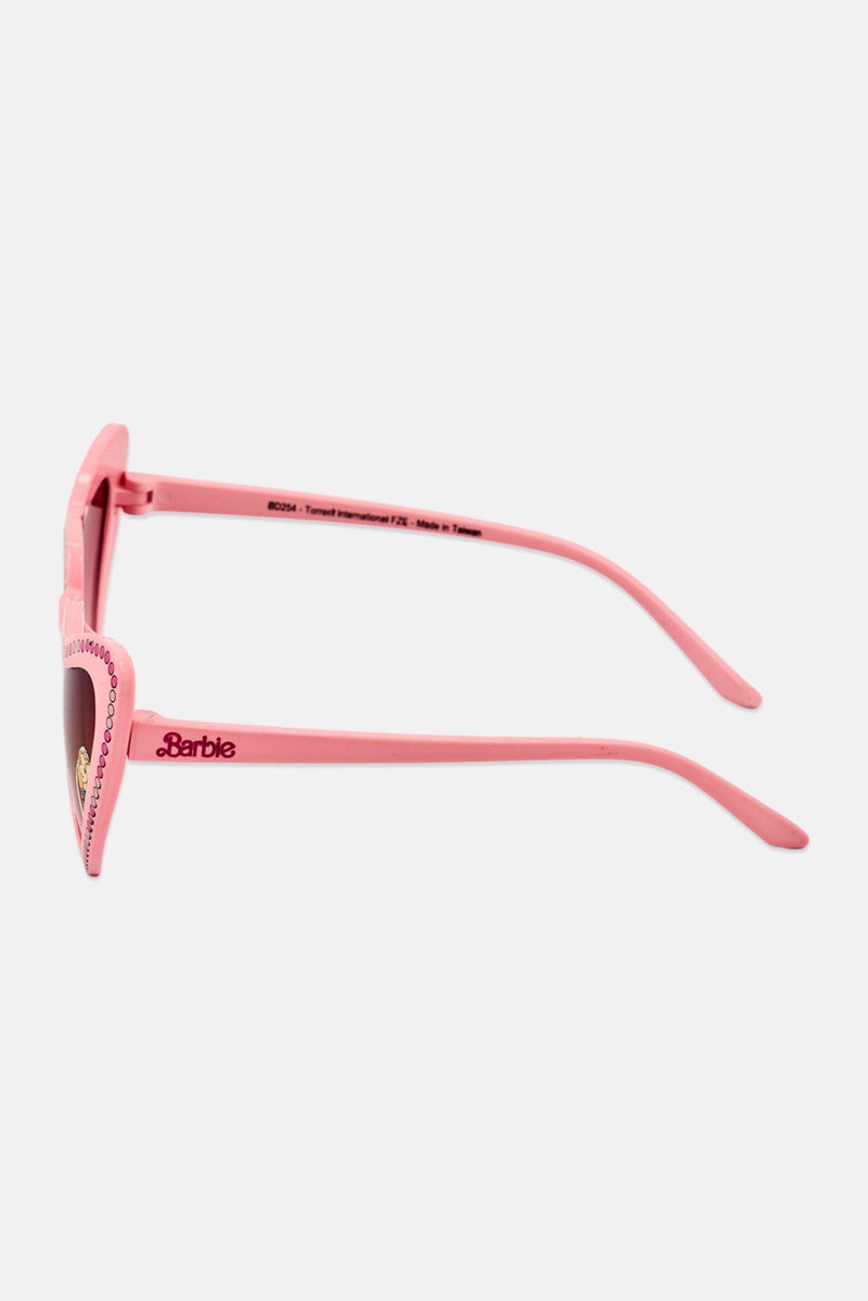 Barbie Kids Girl Baebie Heart Shape Contemporary Sunglasses, Pink - Image 3