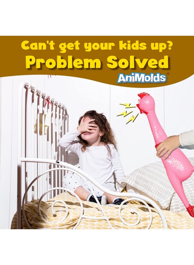 Animolds - Crazy Huge Rubber Chicken 29 Inch Giant Screaming Noise Makers For Parties Pranks Practical Jokes Squeaks Up To 45 Seconds Squawking Novelty Gag Gift (Random Color) - Image 1