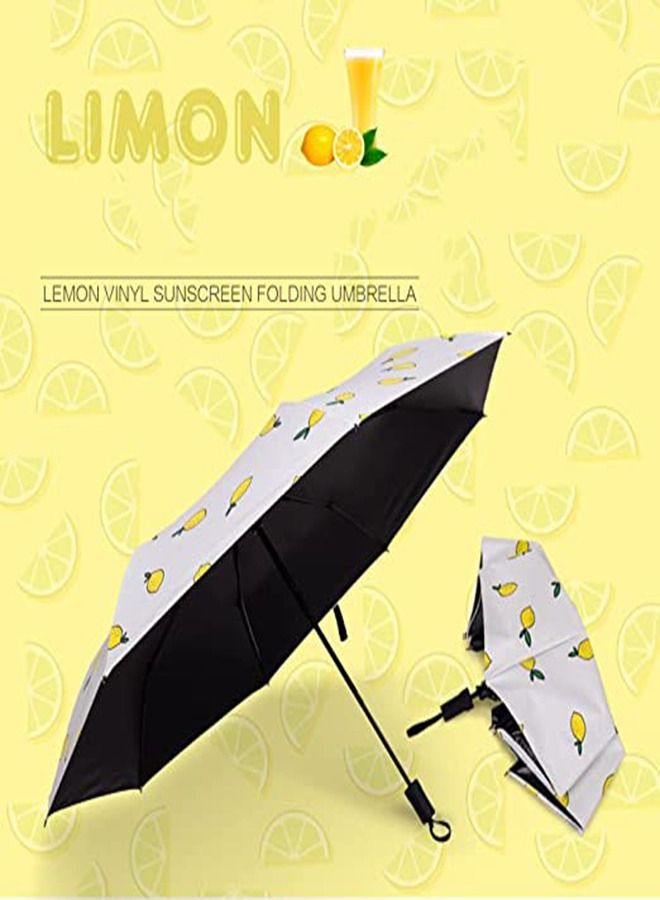 SYOSI Mini Folding Umbrella, Manual Quick-drying Travel Umbrella, Summer Fruit Umbrella Sunscreen Sunshade Folding Umbrella Ultra-light Compact Portable, 99.9% UV Protection Rain and Shine Umbrella  - Image 2