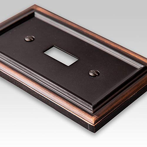 Amerelle Continental Double Duplex Cast Metal Wallplate in Aged Bronze - Image 2