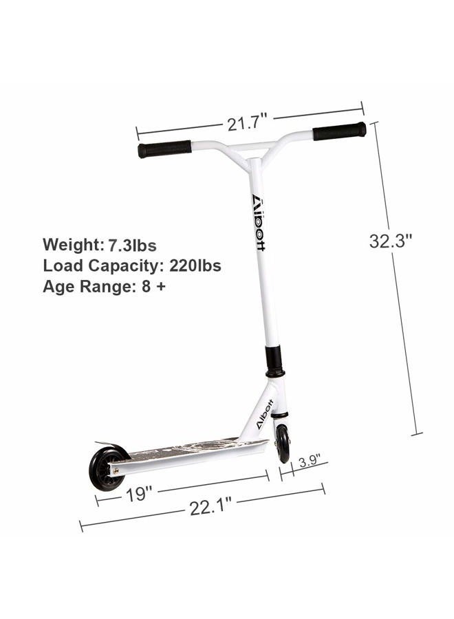Albott Pro Scooters Stunt Scooter - Complete Trick Scooters Beginner Freestyle Sports Kick Scooter with Fixed Bar Scooter for 8 Years and Up,Teens,Adults (White) - Image 5
