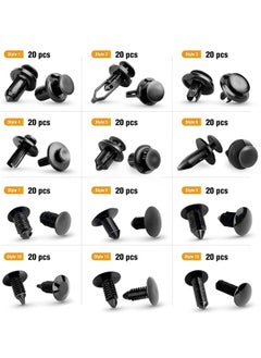 Generic 240PCS Bumper Retainer Clips Car Plastic Rivets Fasteners Push Retainer Kit Most Popular Sizes Auto Push Pin Rivets Set -Door Trim Panel Fender Clips for Honda Chrysler GM Ford Toyota  - Image 4