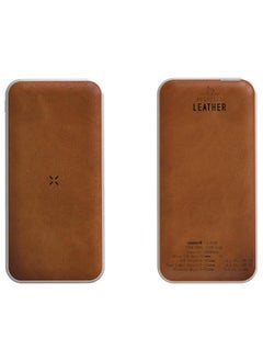 Memorii Leather Power Bank by @memorii Premium Gift power bank 10000mah Recycled Leather Power Bank with 18W PD fast charging and 10W wireless charging Brown  - Image 4