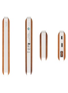 Memorii Leather Power Bank by @memorii Premium Gift power bank 10000mah Recycled Leather Power Bank with 18W PD fast charging and 10W wireless charging Brown  - Image 5