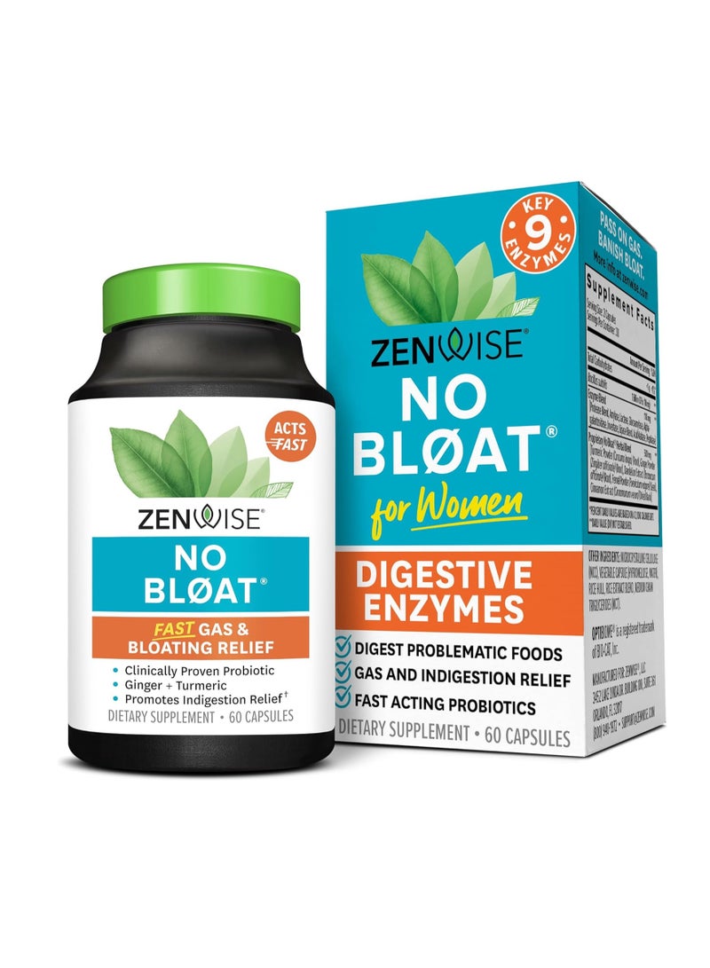 Zenwise No Bloat Fast GAs and Bloating Relief, 60 Capsules