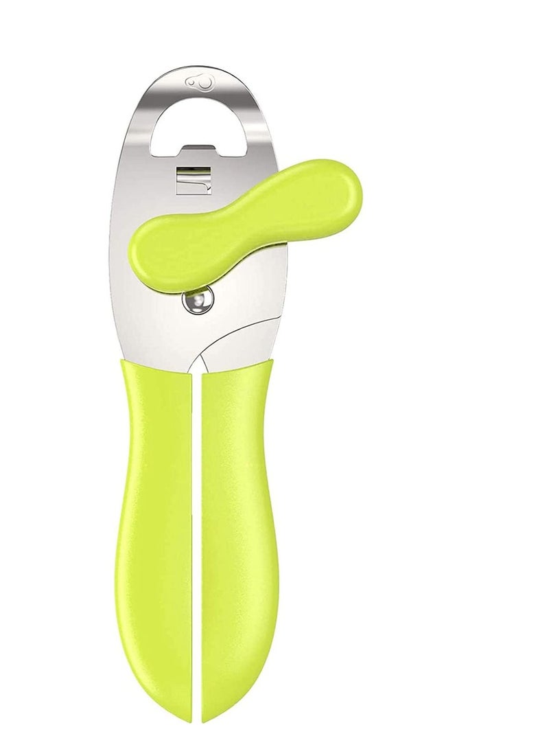SYOSI Can Opener Heavy Duty Can 4 in 1 Kitchen Stainless Steel Opener Manual Smooth Edge Durable Food Safe Cut Tool Tin Jar Bottle Opener Hand Grip for Seniors with Arthritis Hands - Image 1