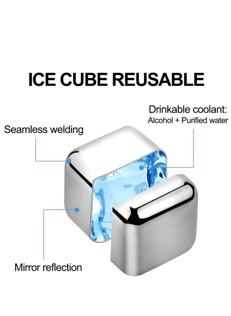 SYOSI Creative Stainless Steel Ice Cube, Reusable Cooling Metal Ice Grains for Drinks, No-Dilution Not-melt Cooling Fast Cooler Drinks Cube - Image 3