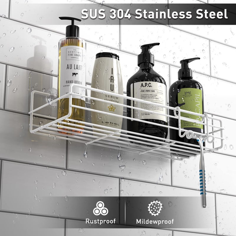 Moforoco موفوروكو دش رف سلة سلة مع حامل الصابون - Image 4