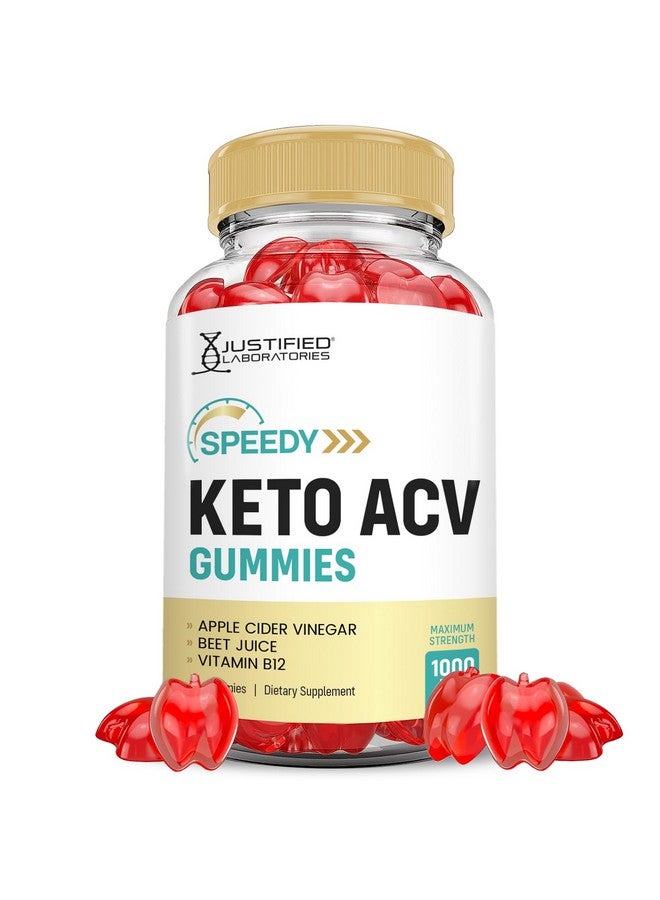 Justified Laboratories Speedy Keto ACV Gummies Advanced Formula 1000MG Speedy Keto Gummies Apple Cider Vinegar Formulated with Pomegranate Beet Juice Powder B12 Vegan Non GMO 60 Gummys (60 Count (Pack of 1)) - Image 1
